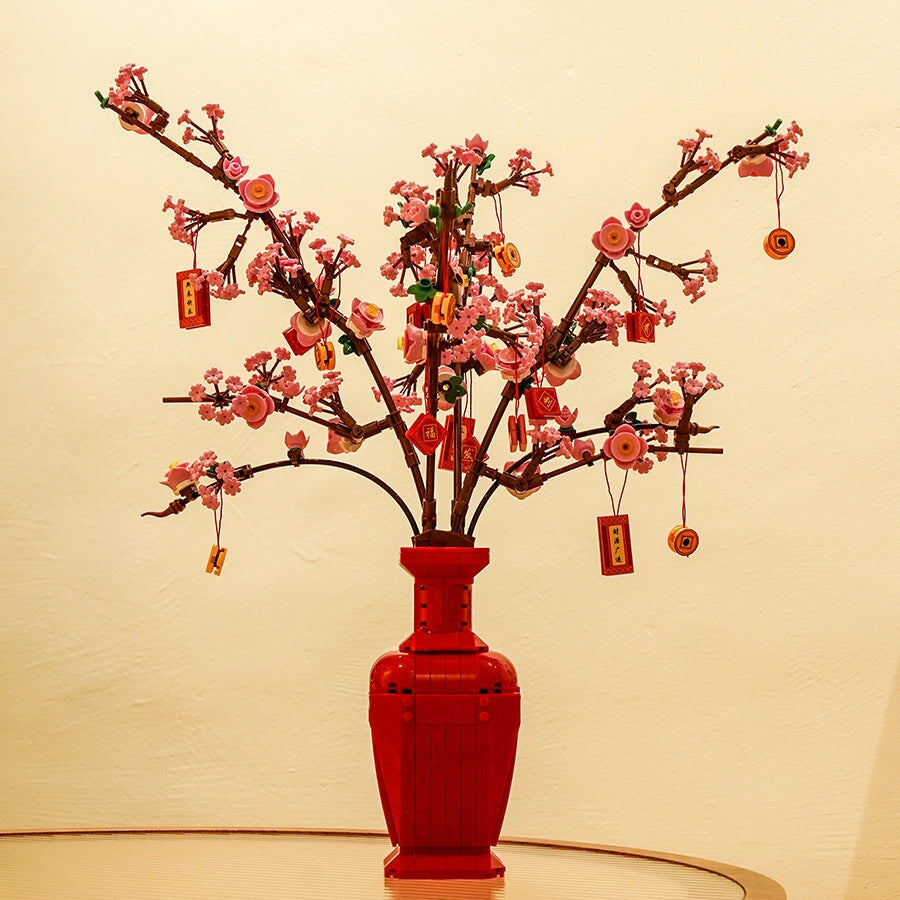 Skanto | Lucky Peach Blossom Vase Mikro Byggesteiner