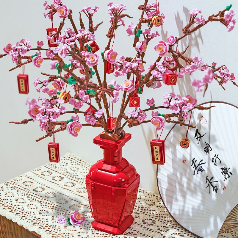 Skanto | Lucky Peach Blossom Vase Mikro Byggesteiner
