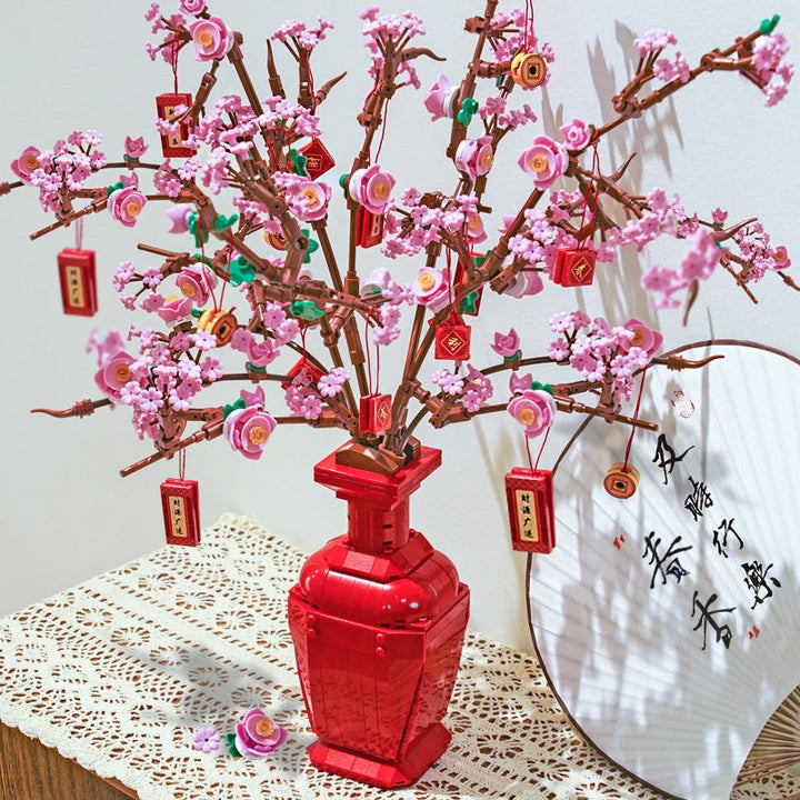 Skanto | Lucky Peach Blossom Vase Mikro Byggesteiner