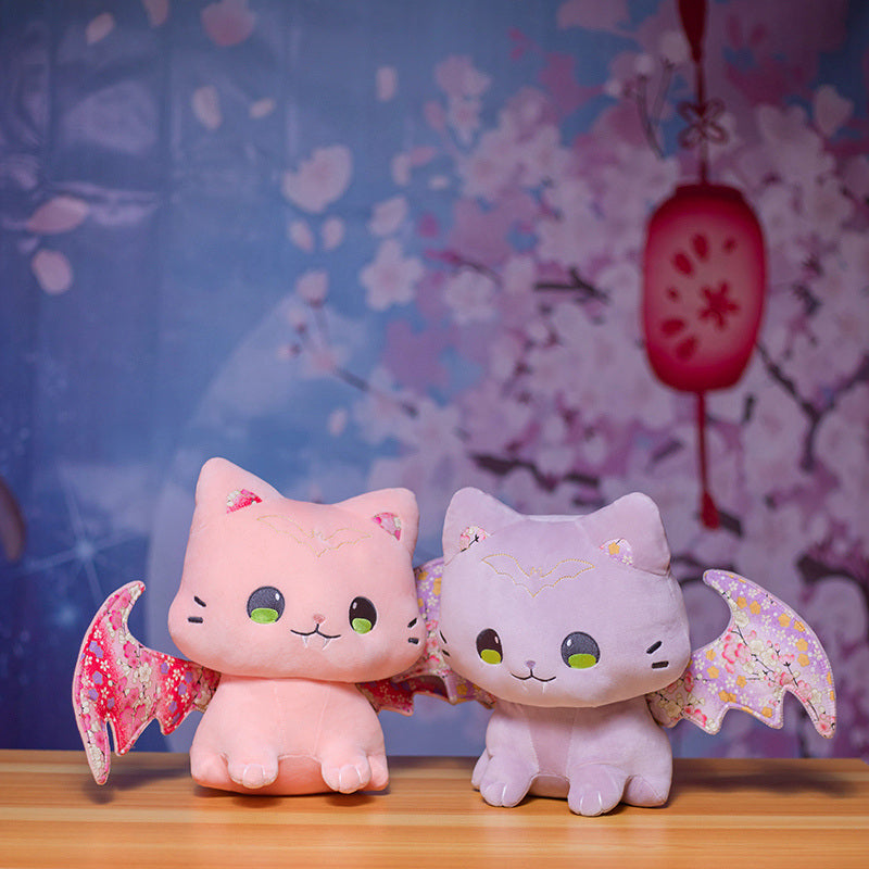 Skanto | Luna & Solis de Kawaii Sakura Katter med Vinger Plushies