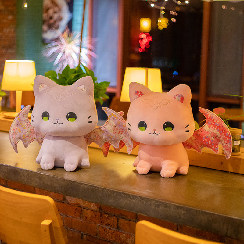 Skanto | Luna & Solis de Kawaii Sakura Katter med Vinger Plushies