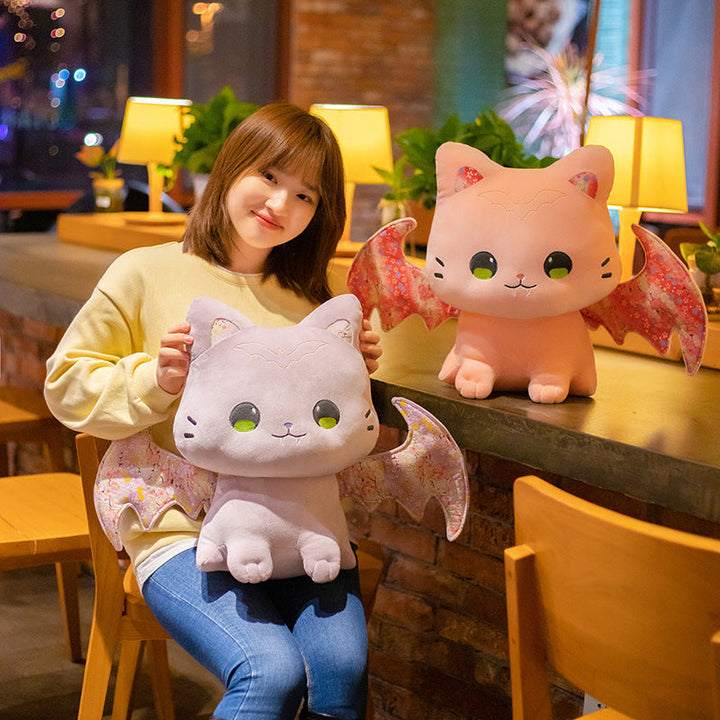 Skanto | Luna & Solis de Kawaii Sakura Katter med Vinger Plushies