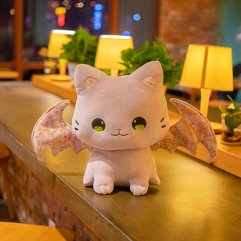 Skanto | Luna & Solis de Kawaii Sakura Katter med Vinger Plushies