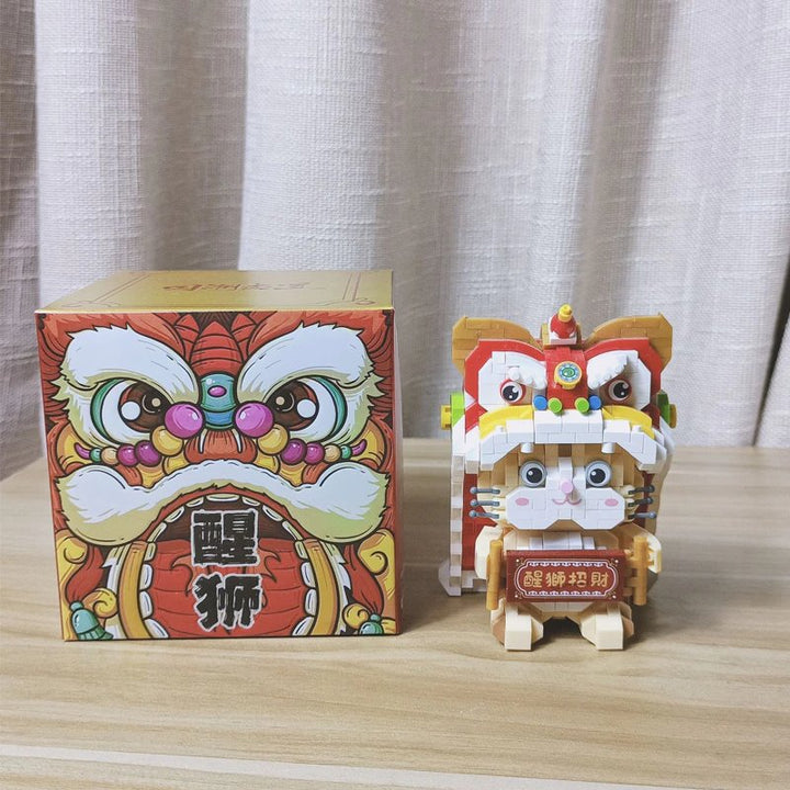Skanto | Mikro Adorable Lucky Cat i Danse Løve Onesie Byggesett