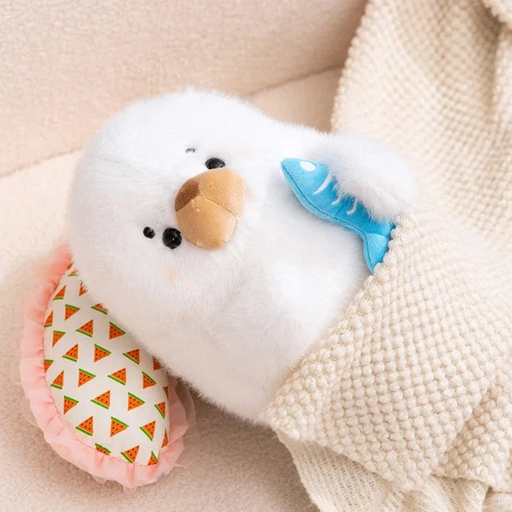 Skanto | Mochi Seal Plushie med Fisk