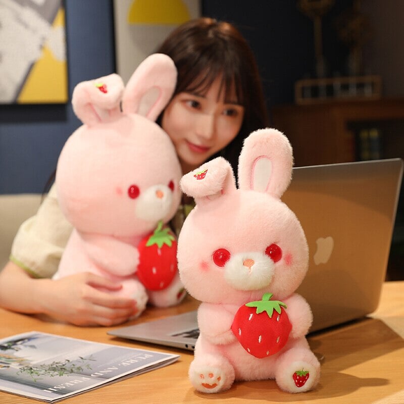 Skanto | Rosa Jordbær Kanin Plush