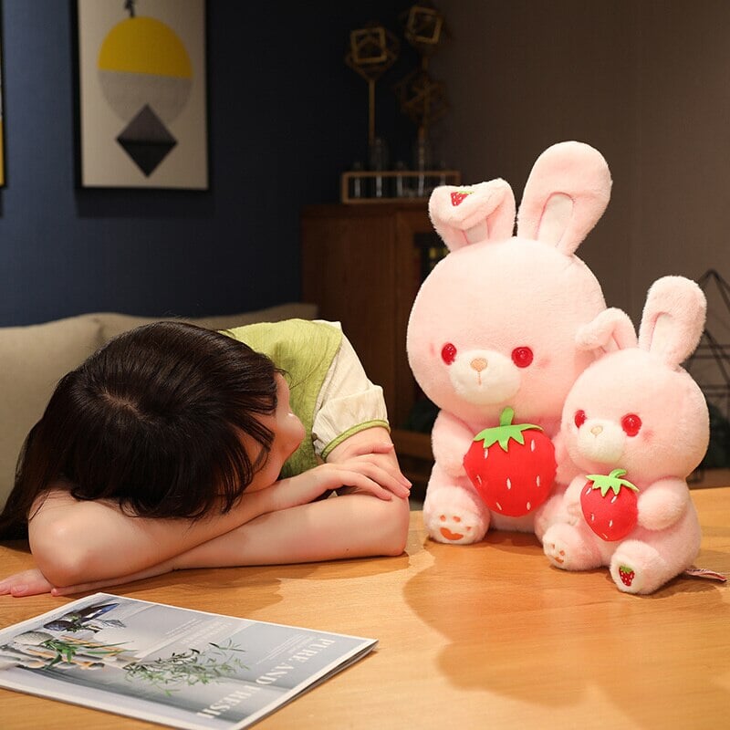 Skanto | Rosa Jordbær Kanin Plush