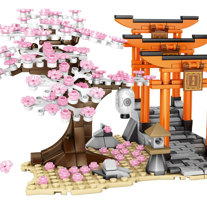 Skanto | Romantiske japanske Torii porter Kirsebærblomsttrær Byggesett | Spesialutgave