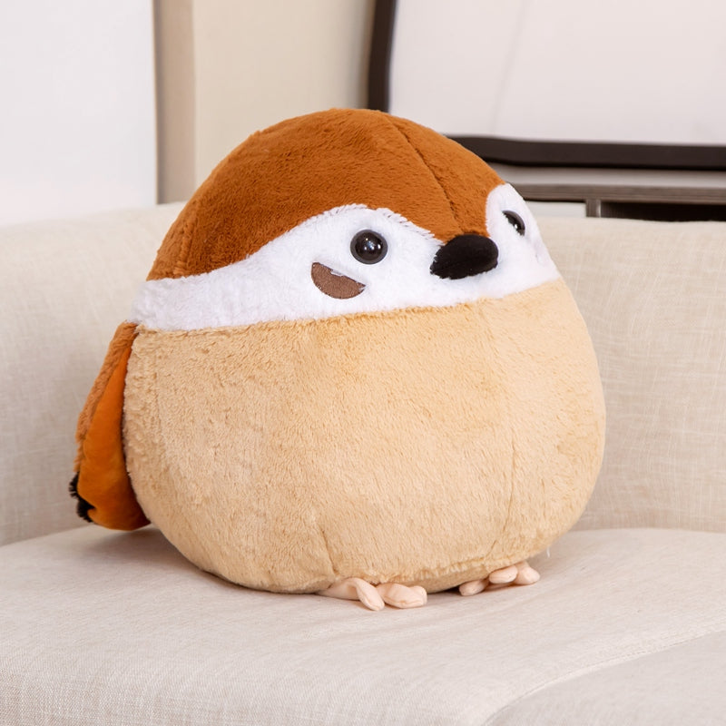 Skanto | Rund Chonky Spurv Raven Kråke Fugler Plushies