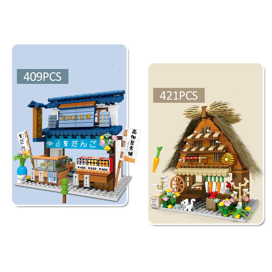 Skanto | Shirakawa-go Dori Street Japanske Butikker Byggesett - Begrenset Lager