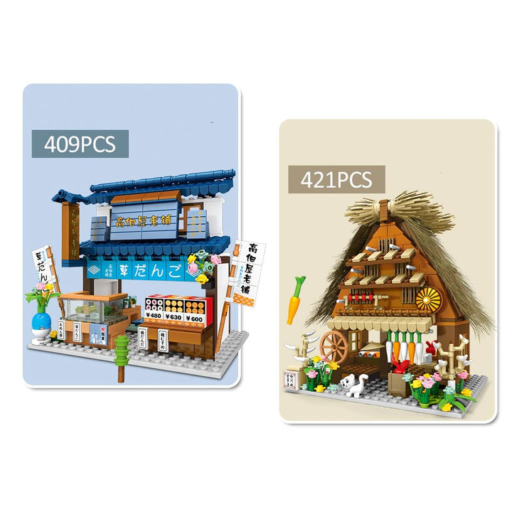 Skanto | Shirakawa-go Dori Street Japanske Butikker Byggesett - Begrenset Lager