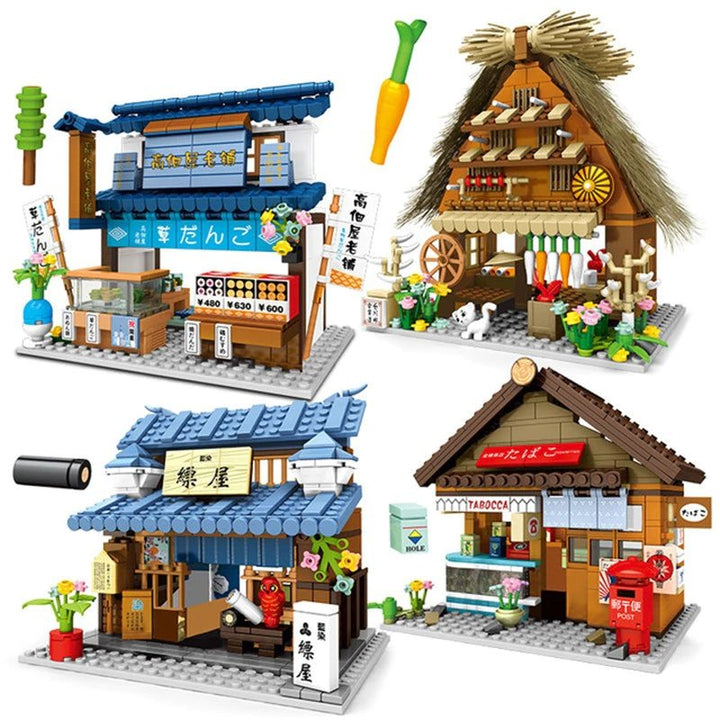 Skanto | Shirakawa-go Dori Street Japanske Butikker Byggesett - Begrenset Lager