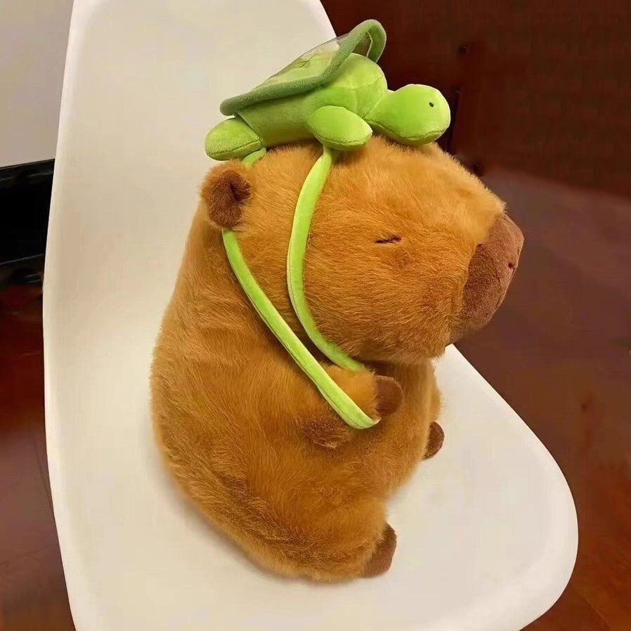 Skanto | De bedårende capybara turtle ryggsekk plushies