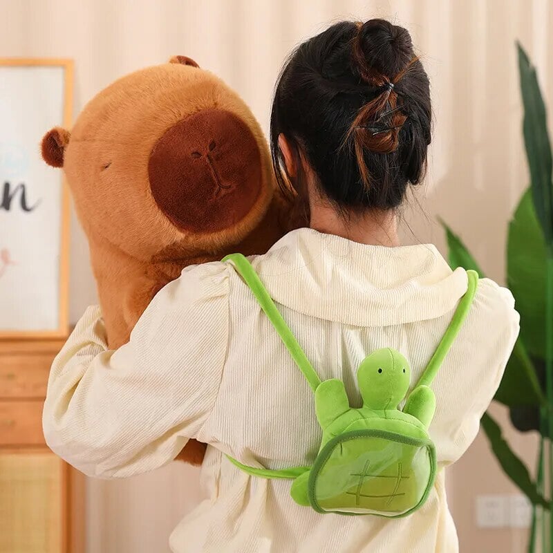 Skanto | De bedårende capybara turtle ryggsekk plushies