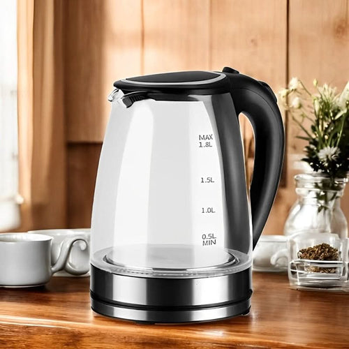 Skanto | 1.8L Elektrisk Glasskettle med Blå LED Lys