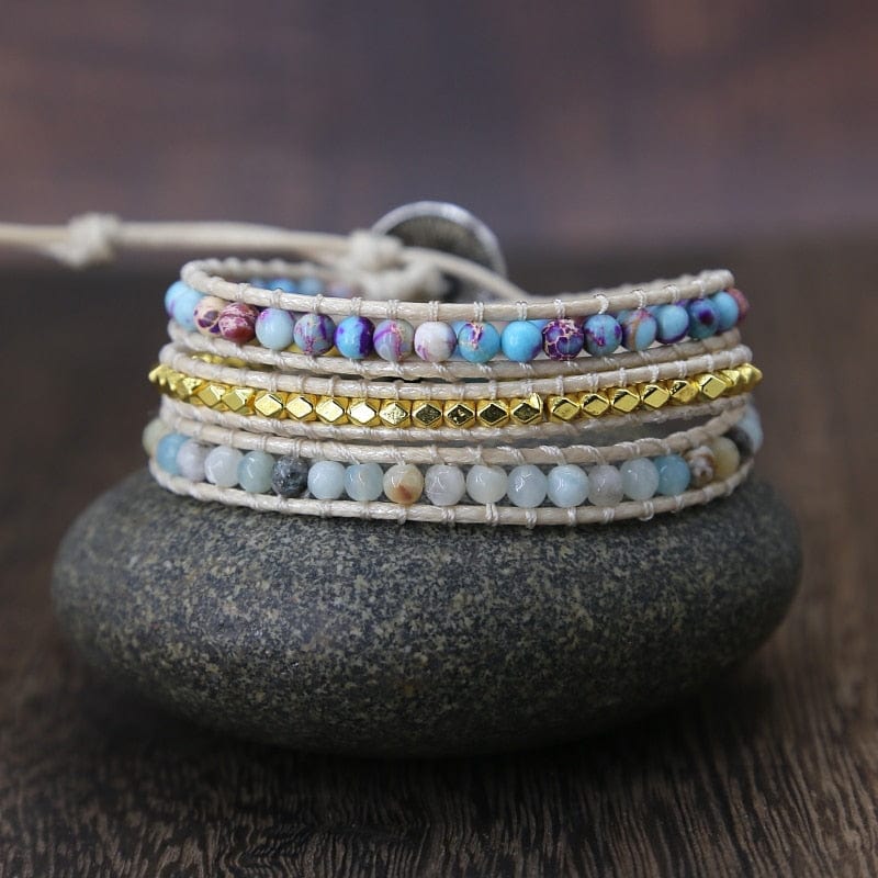 Forførende Amarilis Jasper Wrap Armbånd for Essensiell Energi Skanto