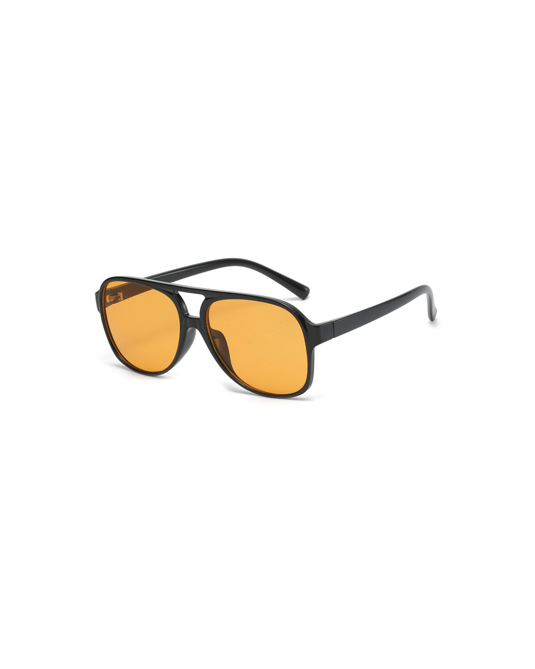 Oversized aviator solbriller med oransje linser og UV-beskyttelse | Skanto