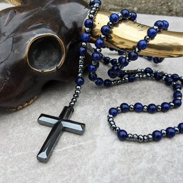 Skanto | Orion Spirituell Halskjede med Tigerøye & Lapis Lazuli – Herres rosary