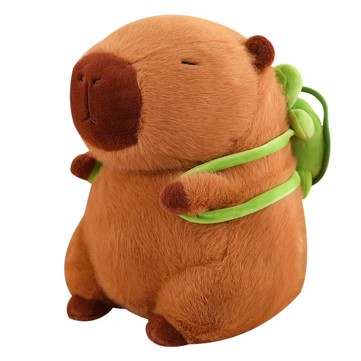 Skanto | Søt Capybara Pluss med Skilpadde Ryggsekk - CapyBuddy