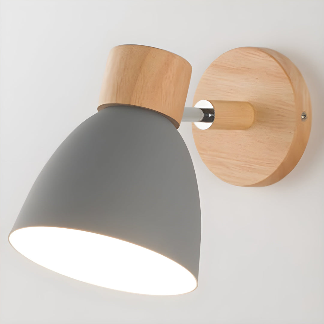 Skanto | Wood Nordic Vegglampe med Bryter for Soverommet
