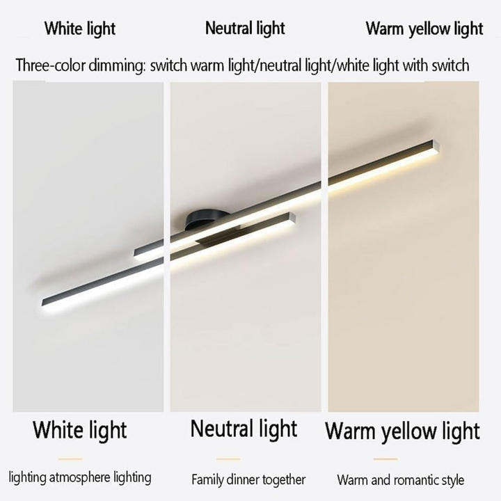 Skanto | Moderne Aluminium Semi Flush Mount LED Taklampe | Minimalistisk Design for Stue. Soverom & Gang