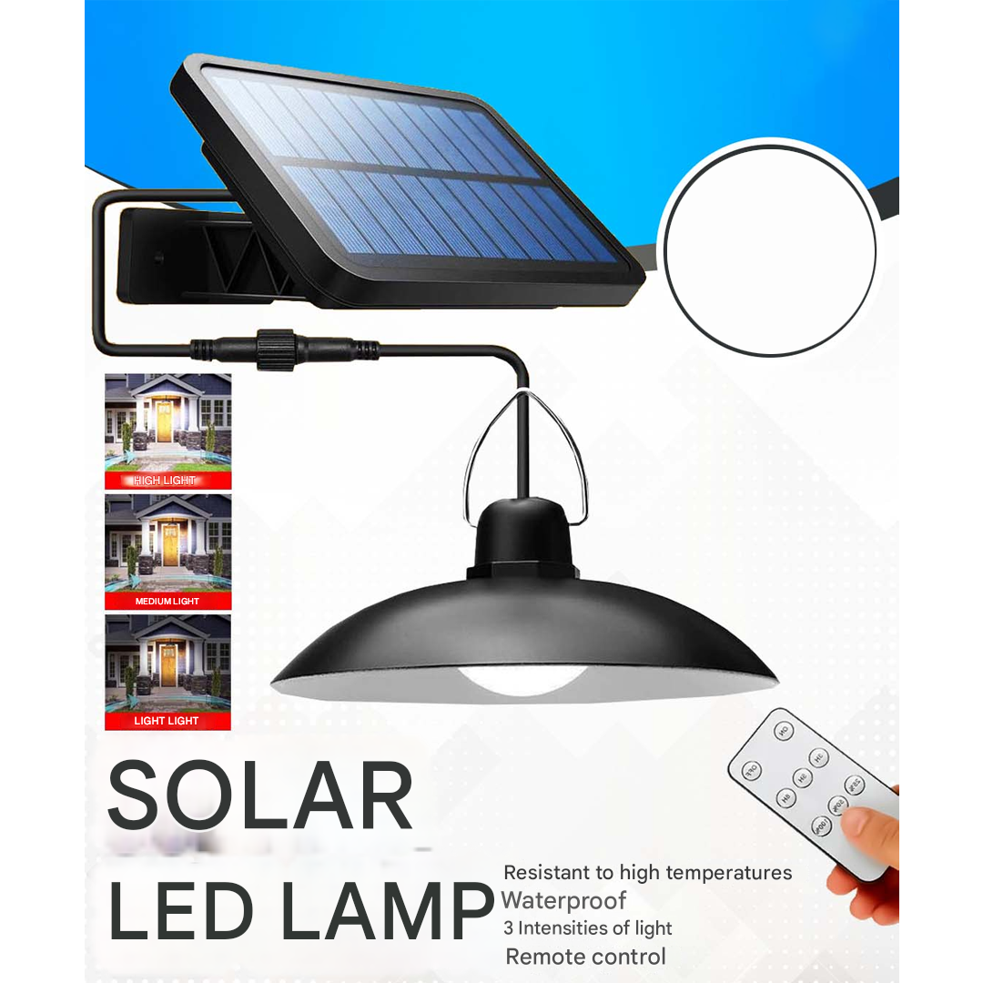 SolarDuo LED Lamp Sett på Solenergi med Fjernkontroll | Skanto