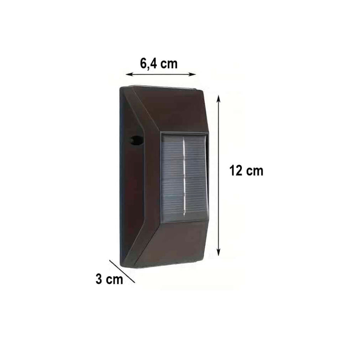 LED solcelle vegglampe (opp-nedlys), 2 stk. Svart | Skanto