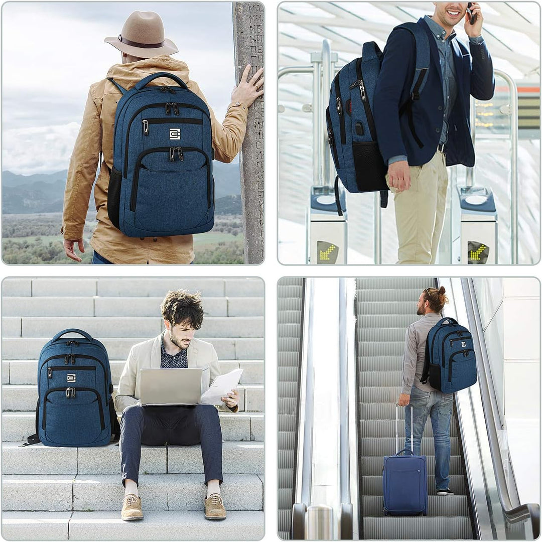 Slim anti-tyveri laptop ryggsekk med USB-ladeport | Skanto