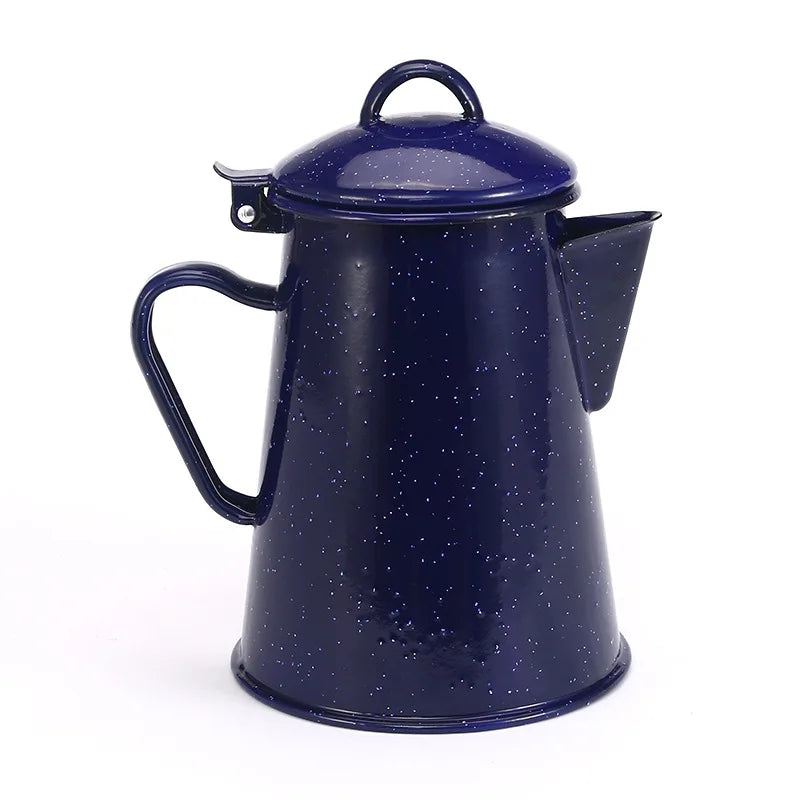 Stor kapasitet emaljert håndtaks gryte for kaffe te vann emaljert kanne | Skanto