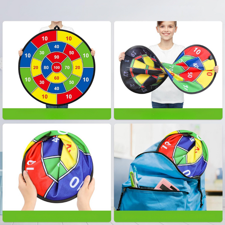 Große Dartscheibe für Kinder mit Klebebällen und Dart – PlayTarget