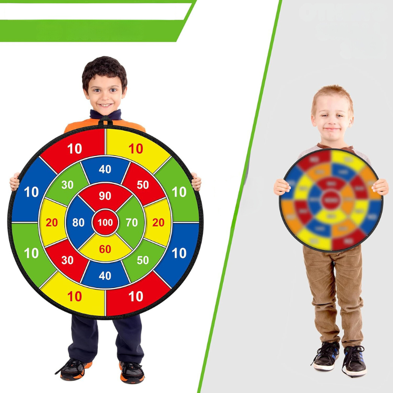 Große Dartscheibe für Kinder mit Klebebällen und Dart – PlayTarget