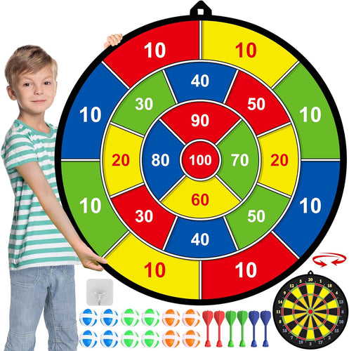 Große Dartscheibe für Kinder mit Klebebällen und Dart – PlayTarget