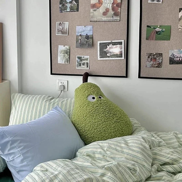 Stor Plush Pear Sofa Cushion for Cozy Bedroom Decor | Skanto