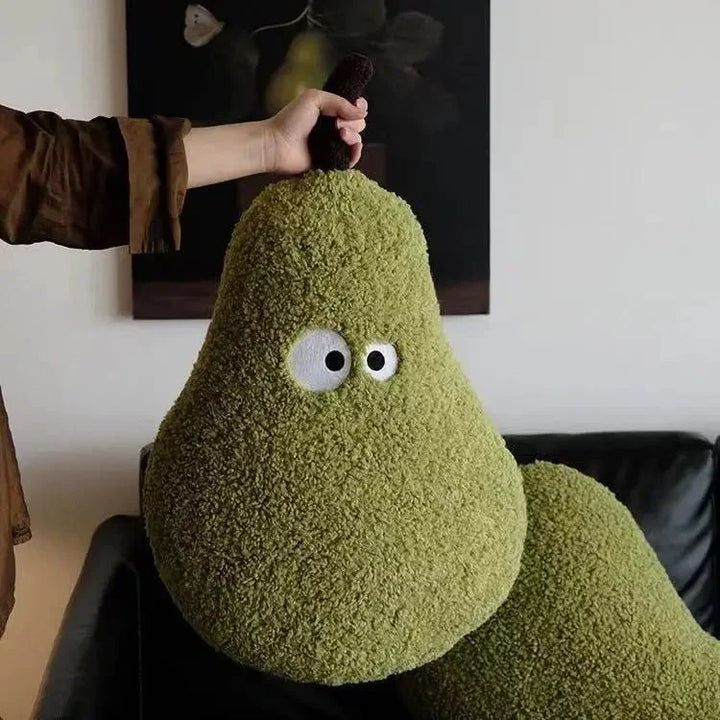 Stor Plush Pear Sofa Cushion for Cozy Bedroom Decor | Skanto