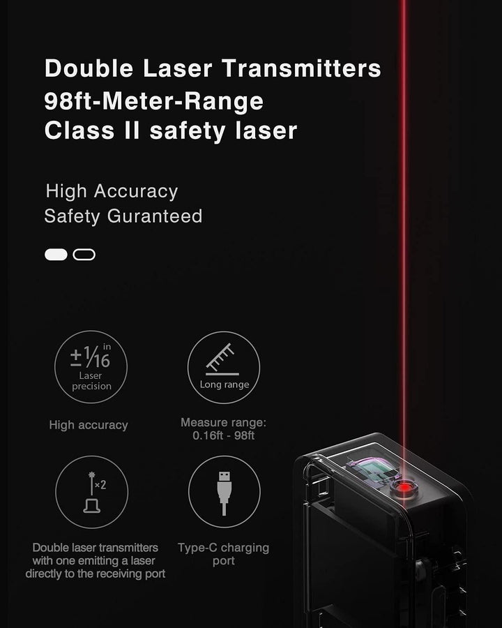 30M Digital Laser Tape Measure | Skanto