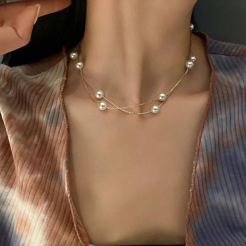 Skanto | Laget Perle Klassisk Choker Smykke
