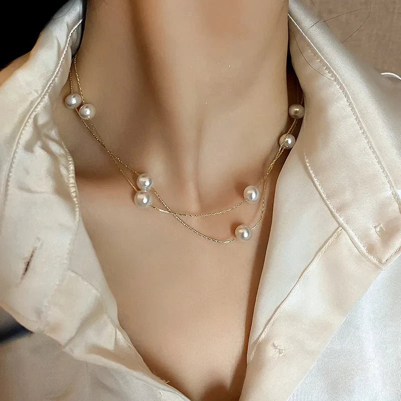 Skanto | Laget Perle Klassisk Choker Smykke