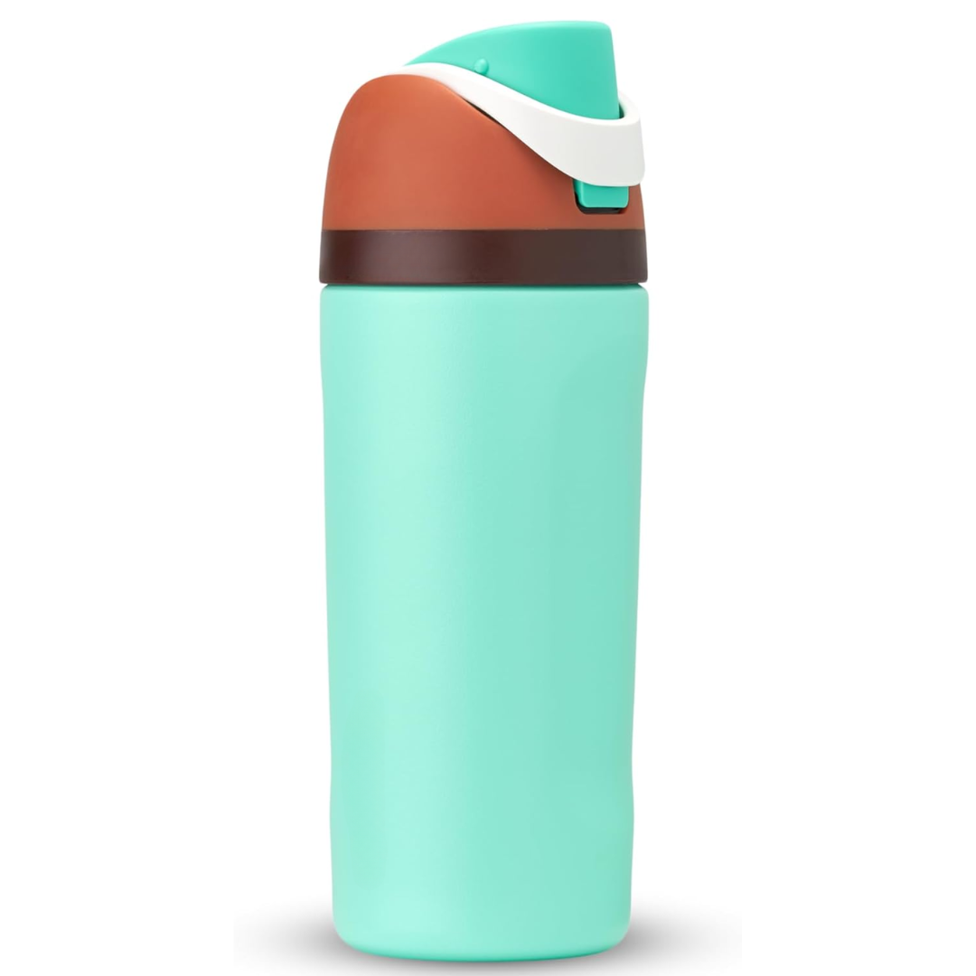 Skanto | Isolierte Edelstahl-Trinkflasche mit Strohhalm | Auslaufsicher, BPA-frei | Mehrfarbig