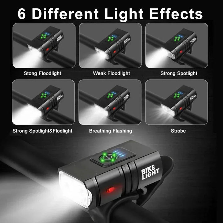 Skanto | LED Sykkellys – Oppladbart USB sykkellys med 1500 lumen for maksimal synlighet om natten