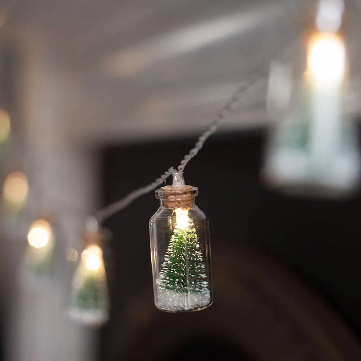Skanto | LED Juletre Glasskrukkelys – Batteridrevet Fe-glød for Festdekor, Bryllup & Fester