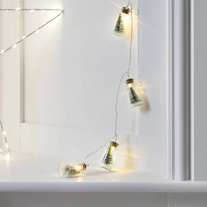 Skanto | LED Juletre Glasskrukkelys – Batteridrevet Fe-glød for Festdekor, Bryllup & Fester