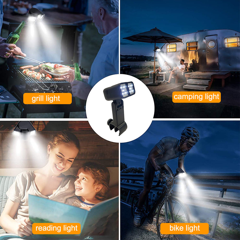LED Bærbar BBQ Grill Lys Lampe med Håndtak Festeklips | Skanto