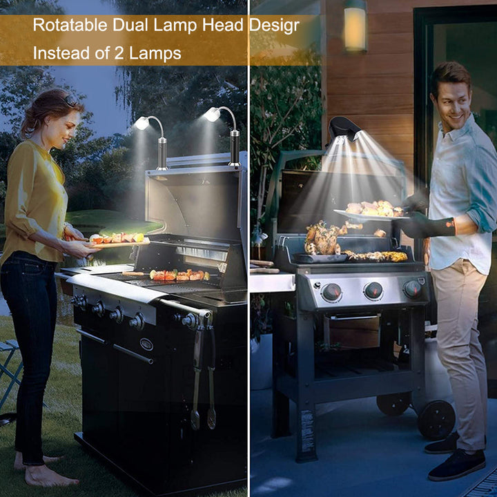 LED Bærbar BBQ Grill Lys Lampe med Håndtak Festeklips | Skanto