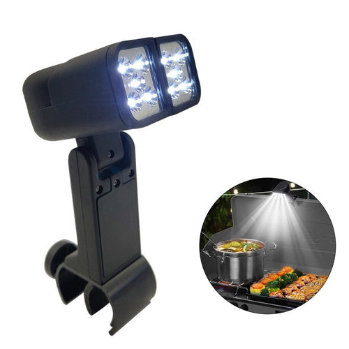 LED Bærbar BBQ Grill Lys Lampe med Håndtak Festeklips | Skanto