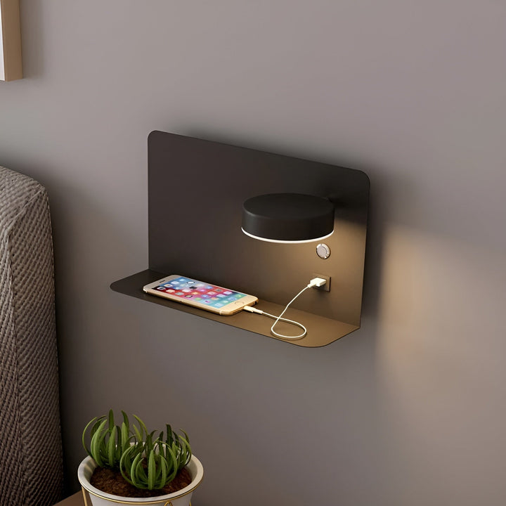 Skanto | LED Vegglampe med USB-lader og bryter - GlowPort