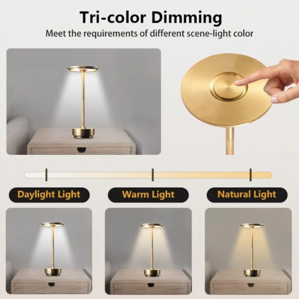 Skanto | ClarityGlow Luxe Edition | Trådløs LED Bordlampe