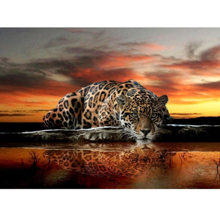 Leopard Reflection - GemPaint Kit | Skanto