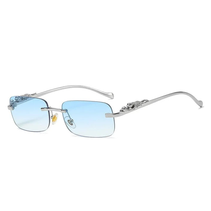 Skanto | LEOPARDVIEW – Stilfulle Rimless Solbriller med UV400 Beskyttelse