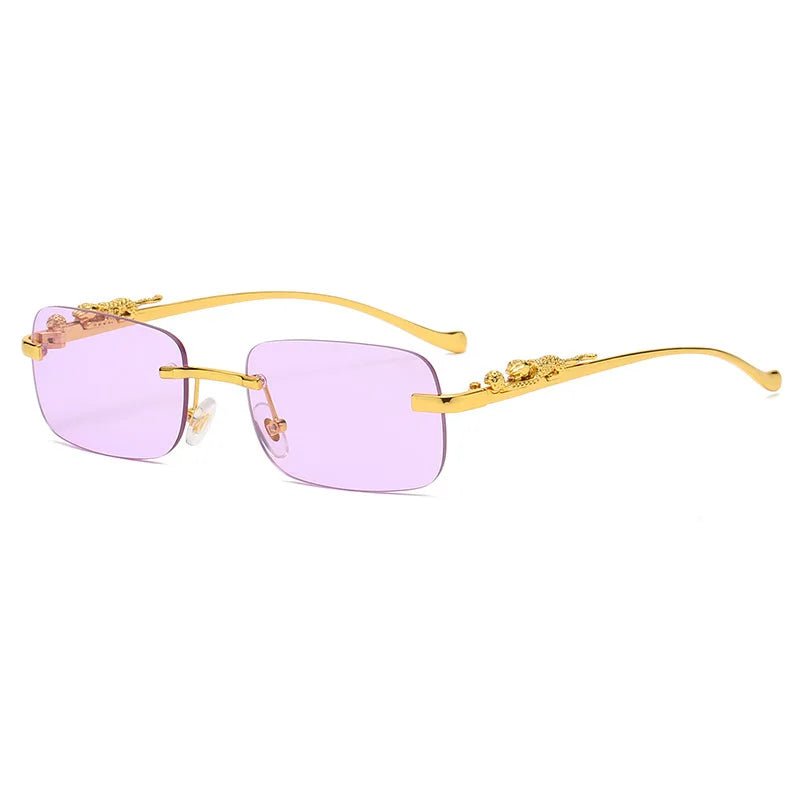 Skanto | LEOPARDVIEW – Stilfulle Rimless Solbriller med UV400 Beskyttelse
