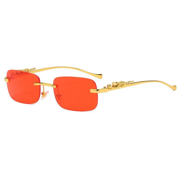 Skanto | LEOPARDVIEW – Stilfulle Rimless Solbriller med UV400 Beskyttelse